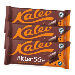 Kalev Bitter 56% Zartbitterschokolade (tume sokolaad) aus Tallinn in Estland.
