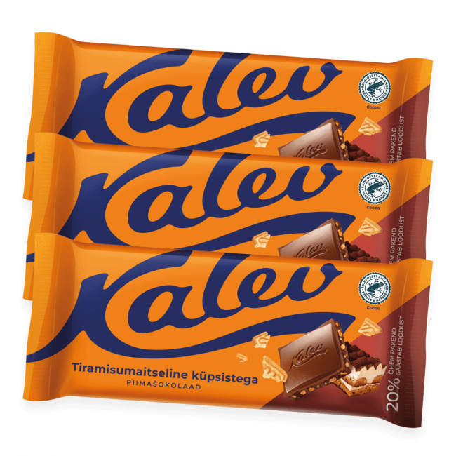 Kalev Tiramisu Milchschokolade mit Keks Set (Kalev tiramisumaitseline piima?okolaad küpsisega) aus Tallinn in Estland.